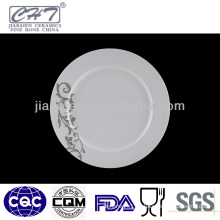 A003 white porcelain decorative food plate hotel ware